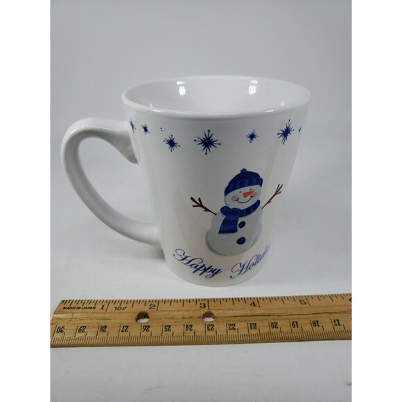 Snowman Happy Holidays Winter Snow Coffee Cocoa Mug Pacific Island Creations - Picture 9 of 10